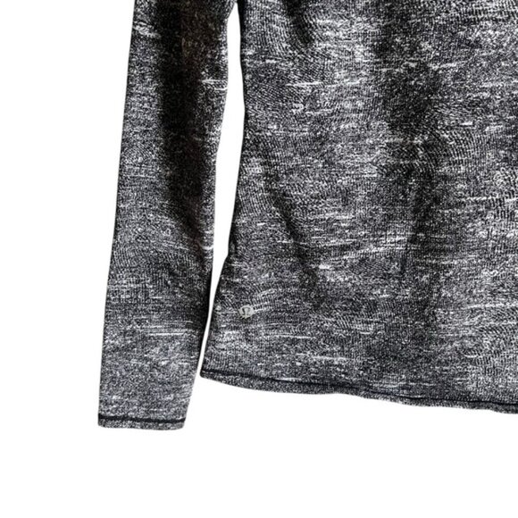 Lululemon Forever Endeavour Long Sleeve Size 4 Rush Jacquard Black White - Picture 11 of 13